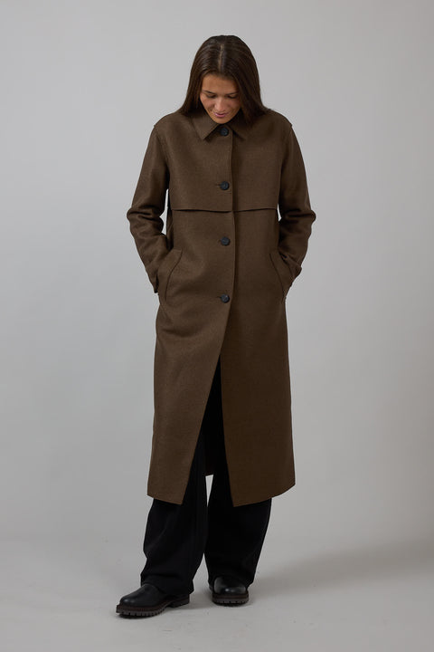 Kåpe - Shield Coat Pressed Wool Teddy Brown