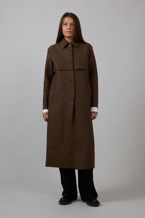 Kåpe - Shield Coat Pressed Wool Teddy Brown