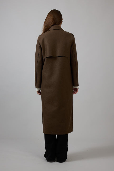 Kåpe - Shield Coat Pressed Wool Teddy Brown