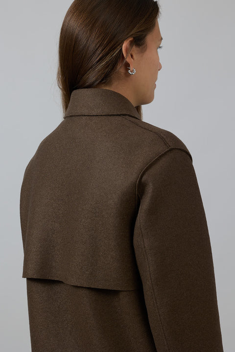 Kåpe - Shield Coat Pressed Wool Teddy Brown