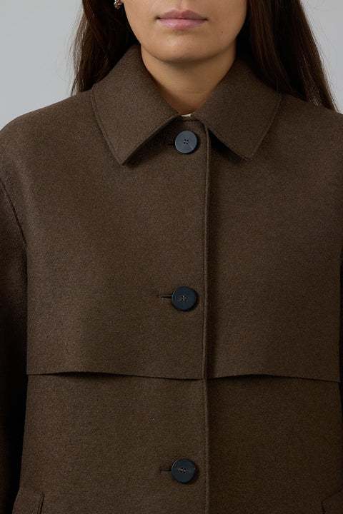 Kåpe - Shield Coat Pressed Wool Teddy Brown