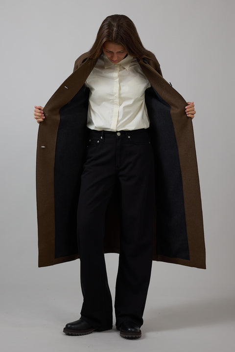 Kåpe - Shield Coat Pressed Wool Teddy Brown