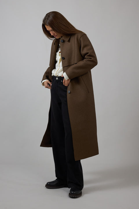 Kåpe - Shield Coat Pressed Wool Teddy Brown