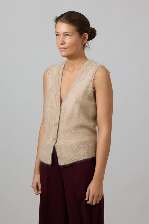 Vest - Fluffy Luxury Golden Brown