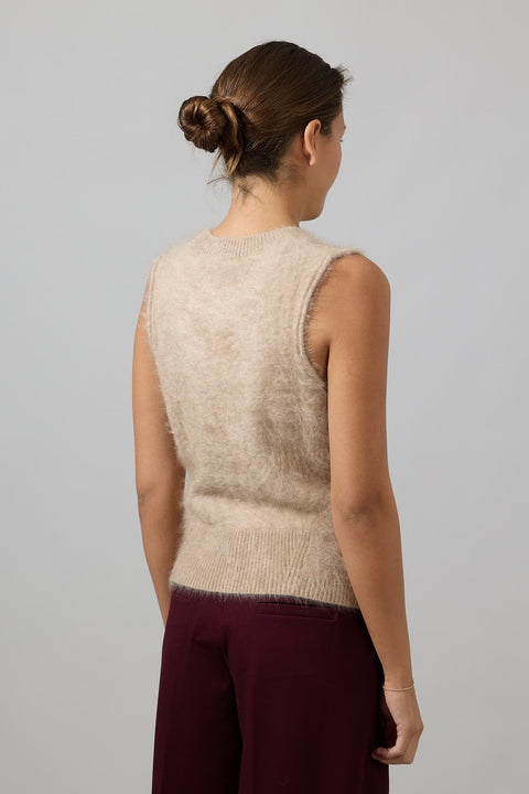 Vest - Fluffy Luxury Golden Brown