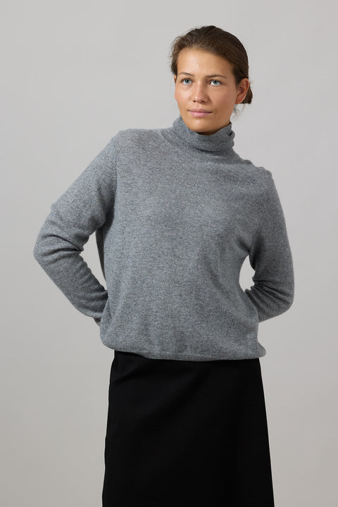 Genser - Century Turtleneck Grey Melange