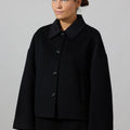 Jakke - Cropped Double Jacket Jet Black