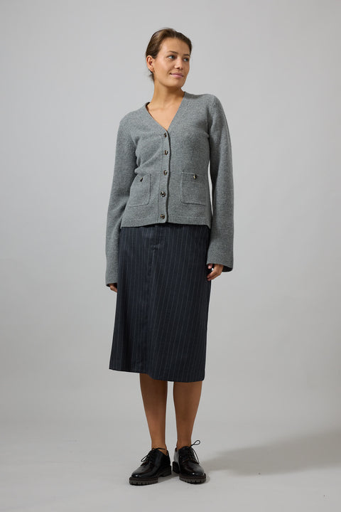 Skjørt - Tailored Côte D'azur Charcoal Pinstripe