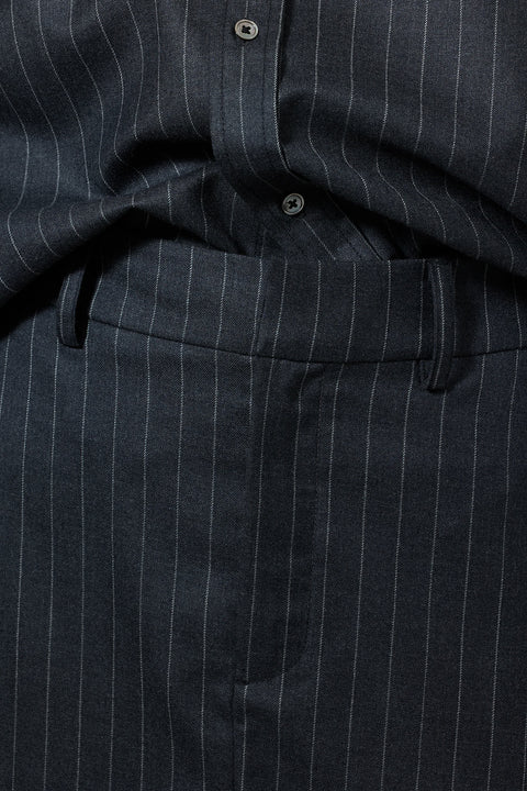 Skjørt - Tailored Côte D'azur Charcoal Pinstripe