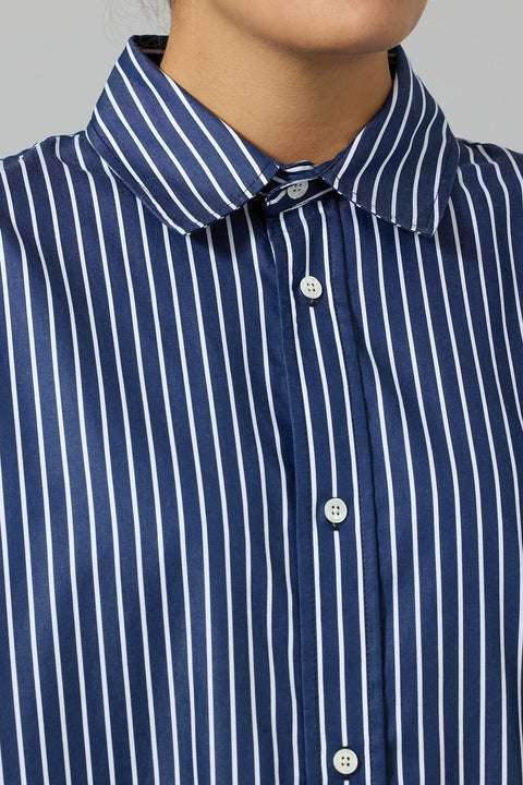 Skjorte - Coastal Shirt Navy Blue White