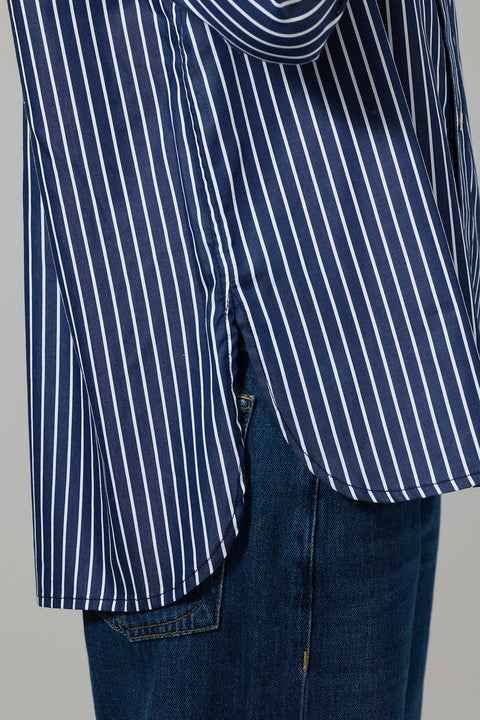 Skjorte - Coastal Shirt Navy Blue White