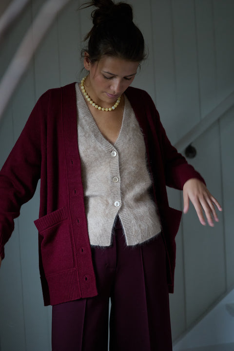 Cardigan - Modern Statements Burgundy