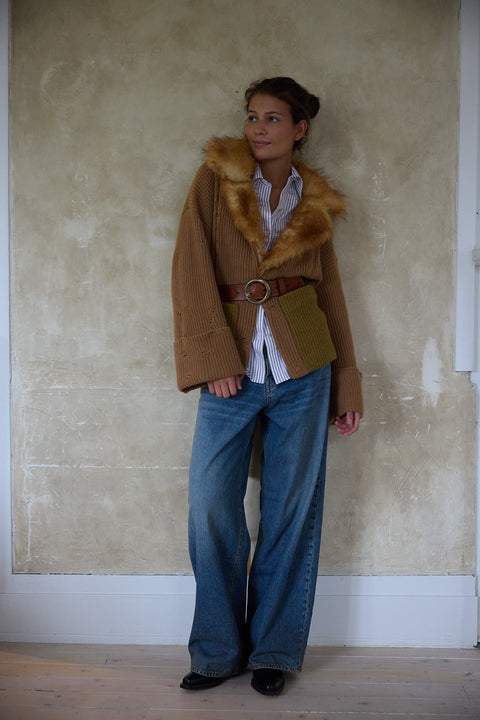 Jakke - Fur Opulence Camel Mix