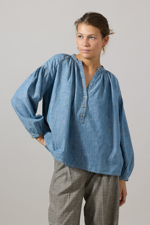 Bluse - Nipoa Blouse Chambray