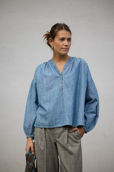 Bluse - Nipoa Blouse Chambray