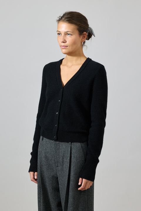 Cardigan - Boiled Button Black