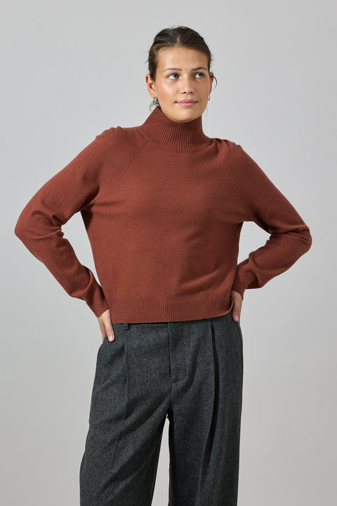 Genser - Raglan Turtleneck Rosewood