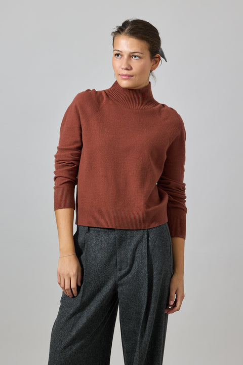 Genser - Raglan Turtleneck Rosewood