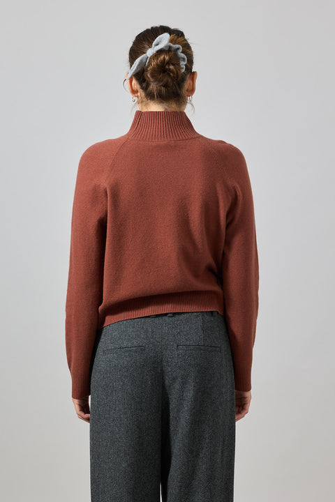 Genser - Raglan Turtleneck Rosewood