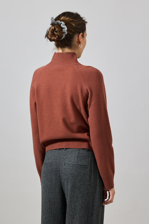 Genser - Raglan Turtleneck Rosewood