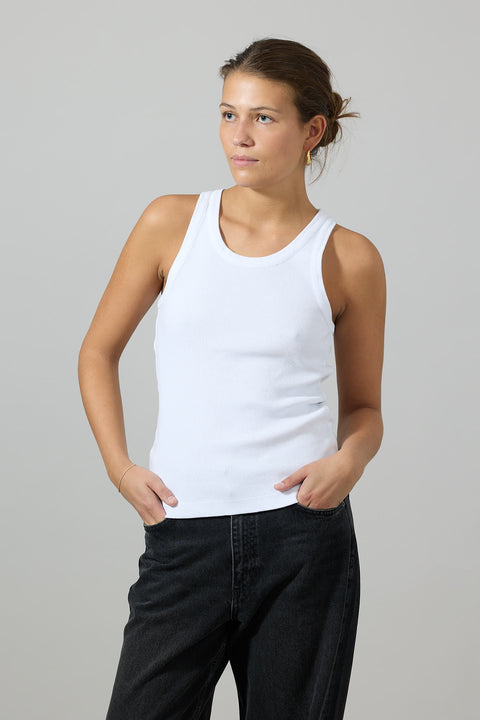 Singlet - Scoop NK Tank White