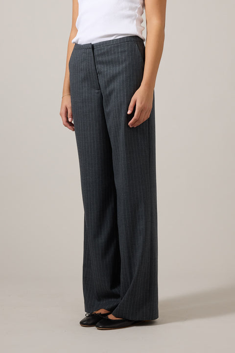 Bukse - Paloma Charcoal Pinstripe