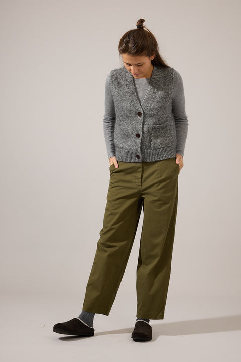 Bukse - Darted Twill Trousers Phosphorite Green