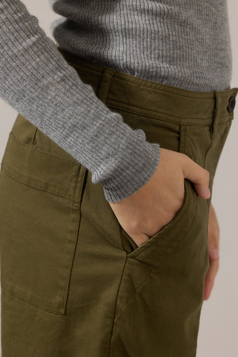 Bukse - Darted Twill Trousers Phosphorite Green