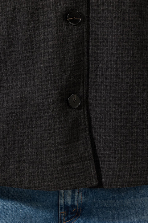 Jakke - Seersucker Check Black Indigo