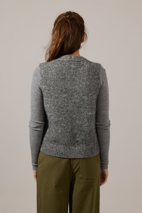 Vest - Button through Tank Grey Melange