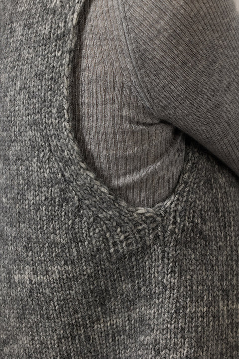 Vest - Button through Tank Grey Melange