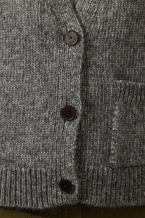 Vest - Button through Tank Grey Melange