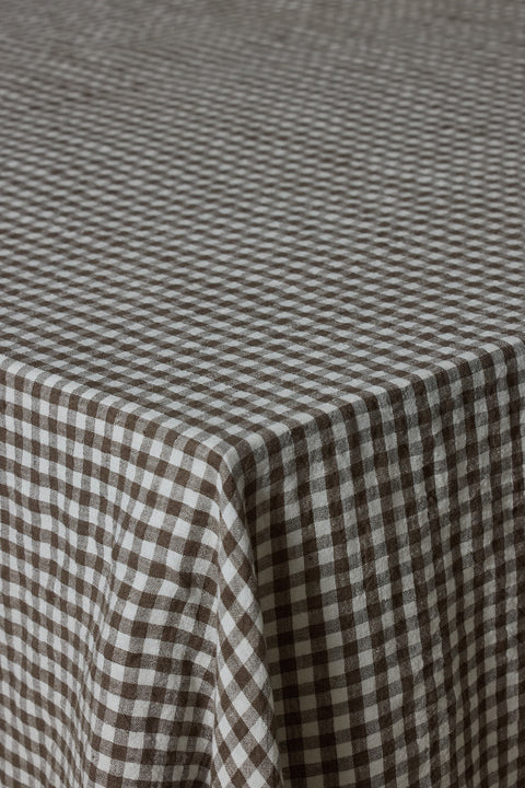 Linge Particulier Duk - 140x250cm Brown Gingham 6702191 STTC18141