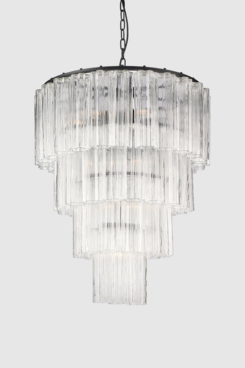 Taklampe - Fontaine Chandelier 4-layer Sort/Klar