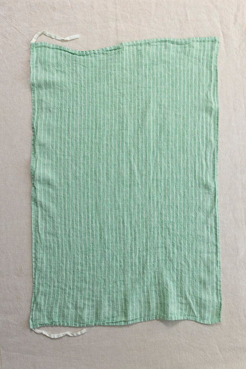 Kjøkkenhåndkle - Green Chambray Stripe