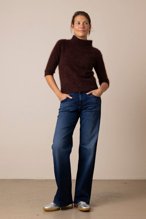 Genser - Fluffy Statement Pullover Dark Chocolate