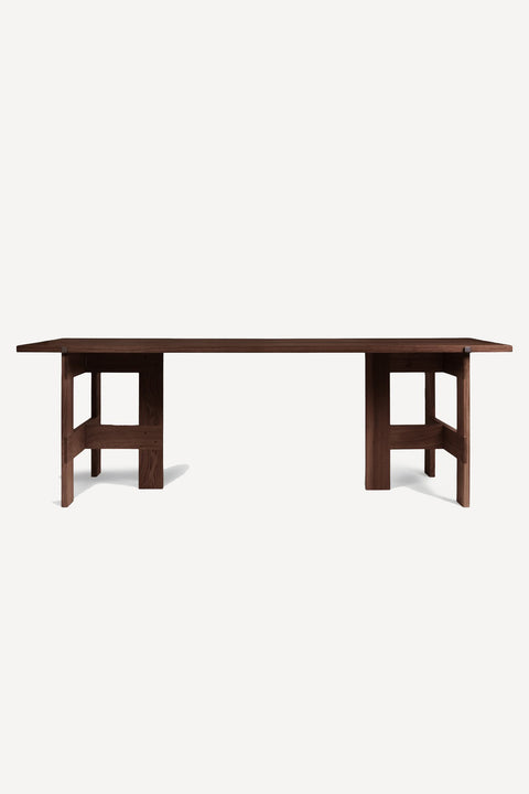 Spisebord - Farmhouse Trestle Planks 220cm Dark Oak