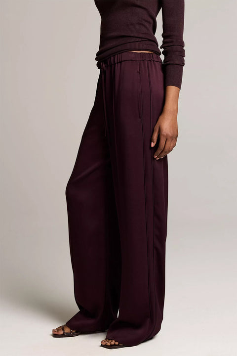 Bukse - Mid Rise Tailored Drawstring Blackberry