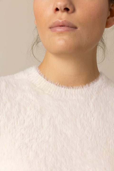 Genser - Eyelash Crew Neck Chiffon