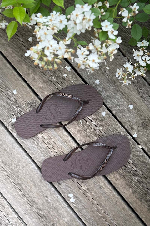 Sandaler - Slim Split Dark Brown
