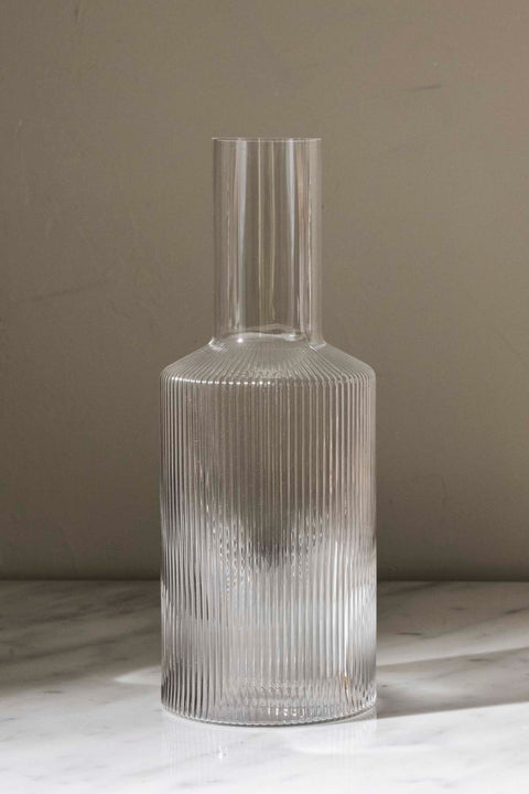 Karaffel - Glass Ripple Carafe Clear