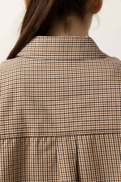 Skjorte - Cropped L/S Shirt Wheatstone Check