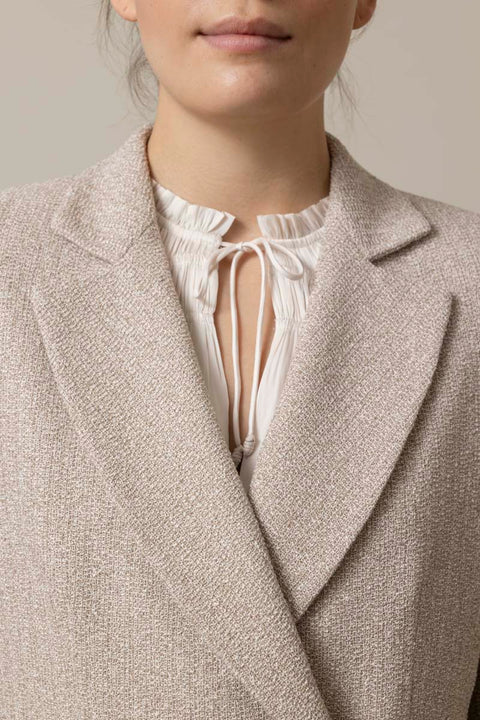 Blazer - Shoulder Pads Bicolour Frisé White/Beige