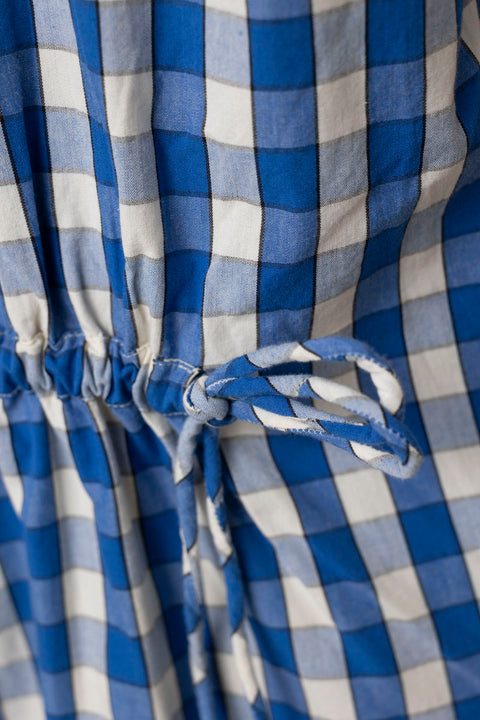 Kjole - Gingham Check Dress Pacific Blue