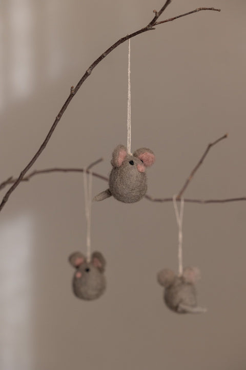 Juletrepynt - Mus Mini 3pk