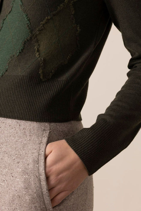 Cardigan - Argyle Herba Forest Verde