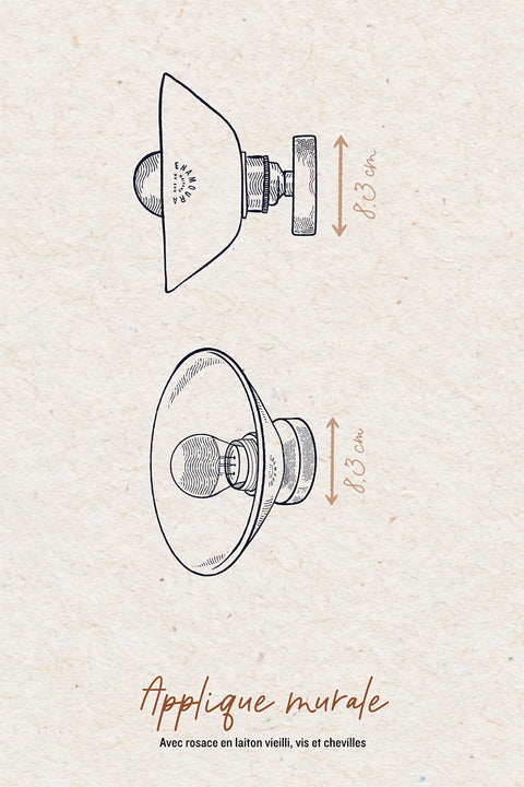 Vegglampe - Pitchoun Ivoire