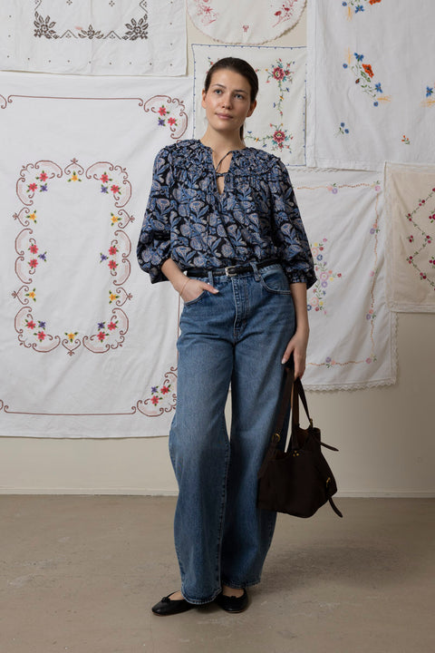 Bluse - Florelle LS Cotton Blouse Zinnia