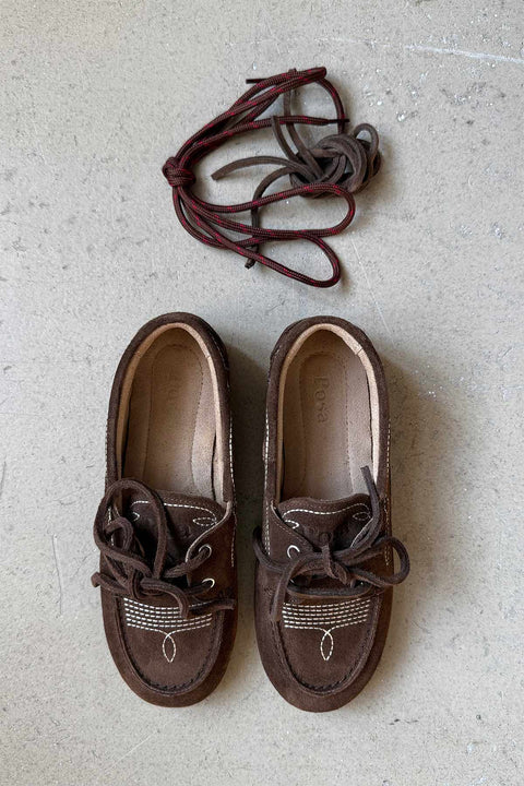 Loafers - Boat Loafer Prairie Suede Dark Brown
