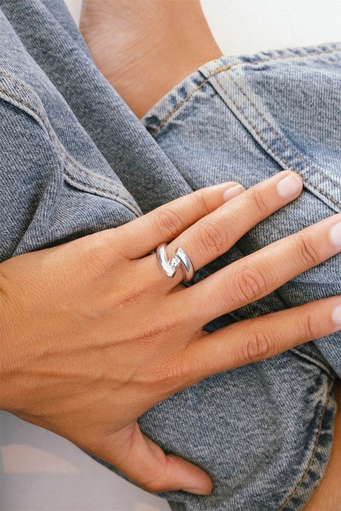 Ring - Rose Ring Slim Silver